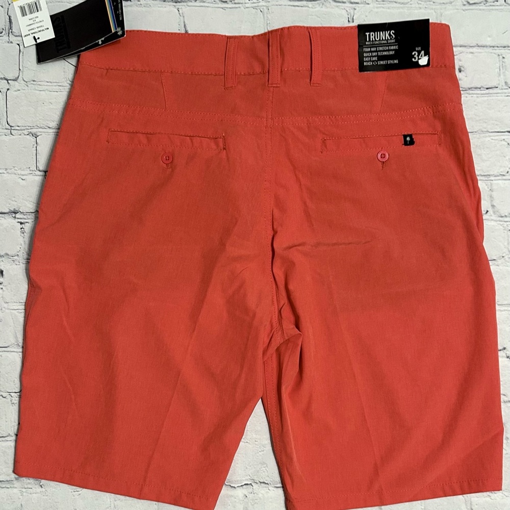 New Coral Stretch Chambray Multifunction Sport Shorts (Men’s 34 Waist) - Picture 3 of 5